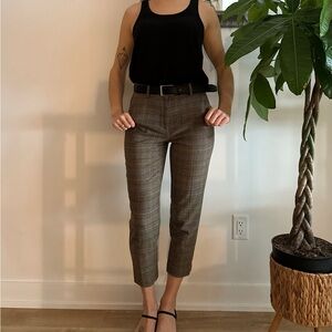 Ricki's Black and Brown Checkered Cropped Pants